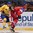 OSTRAVA, CZECH REPUBLIC - MAY 14: Sweden's Mattias Ekholm #14 collides with Russia's Yevgeni Malkin #11 during quarterfinal round action at the 2015 IIHF Ice Hockey World Championship. (Photo by Richard Wolowicz/HHOF-IIHF Images)

